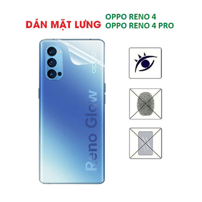 Dán PPF mặt lưng Oppo Reno4 | Pro mỏng xịn P-Skin chính hãng giá rẻ