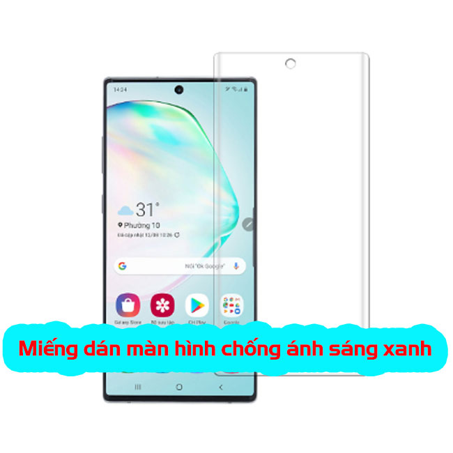 Dán màn hình chống ánh sáng xanh cho Galaxy Note 10 | Plus | Lite chính hãng