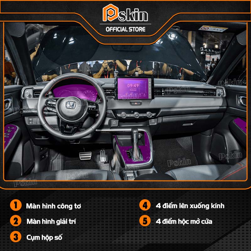 Dán PPF bảo vệ nội thất ô tô Honda HRV 2018-2023 chống xước TỐT NHẤT Pskin giá rẻ