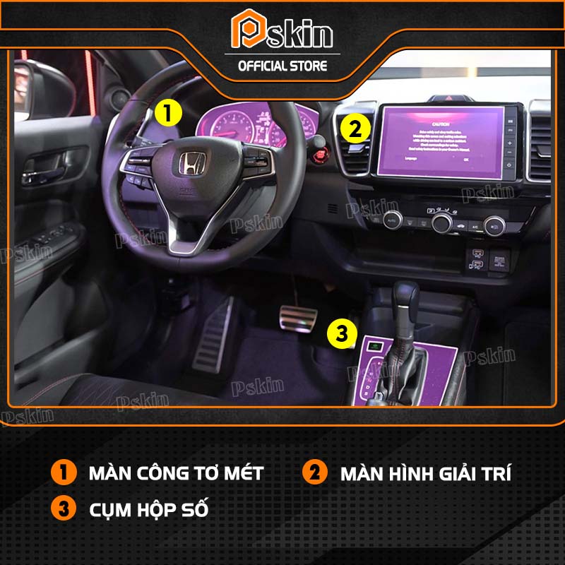 Dán PPF nội thất ô tô Honda City 2018-2023 chống xước TỰ PHỤC HỒI Pskin chính hãng giá rẻ