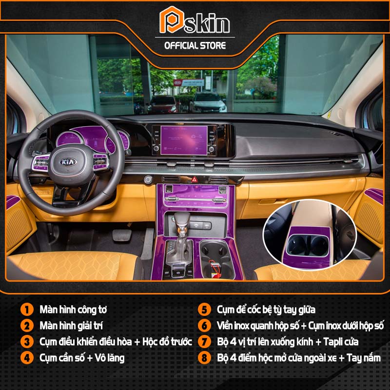 Dán PPF nội thất ô tô Kia Carnival 2021-2023 chống xước TỐT NHẤT Pskin Dán PPF nội thất ô tô Kia Carnival 2021-2023 chống xước TỐT NHẤT Pskin