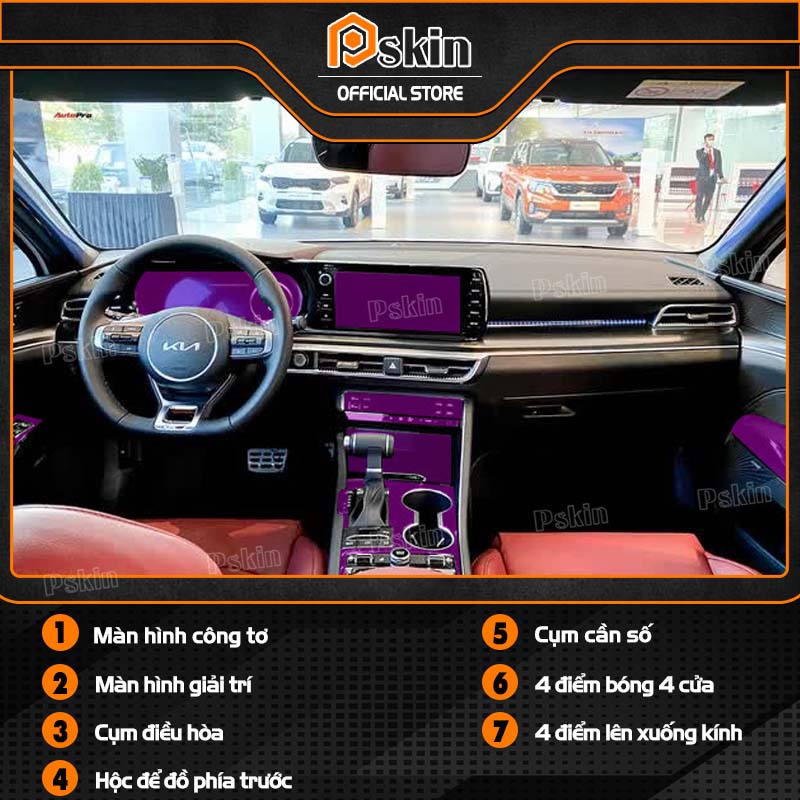 Dán PPF nội thất ô tô Kia K5 2022 - 2023 chống xước TỐT NHẤT Pskin giá rẻ